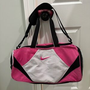 Nike Pink and White Travel Bag